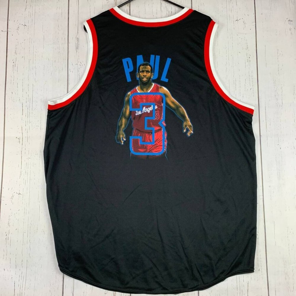 Chris Paul 3 Los Angeles LA‎ Clippers NBA Majestic 2XL Black Jersey New Men